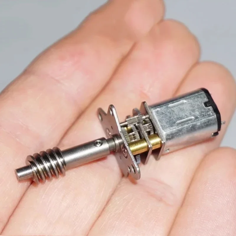 مايكرو N20 كامل علبة التروس المعدنية موتور تروس تيار مستمر 3 فولت 5 فولت 6 فولت 62 دورة في الدقيقة طويلة برغي رمح دودة موتور تروس طائرة نموذجية للطي الهبوط #6