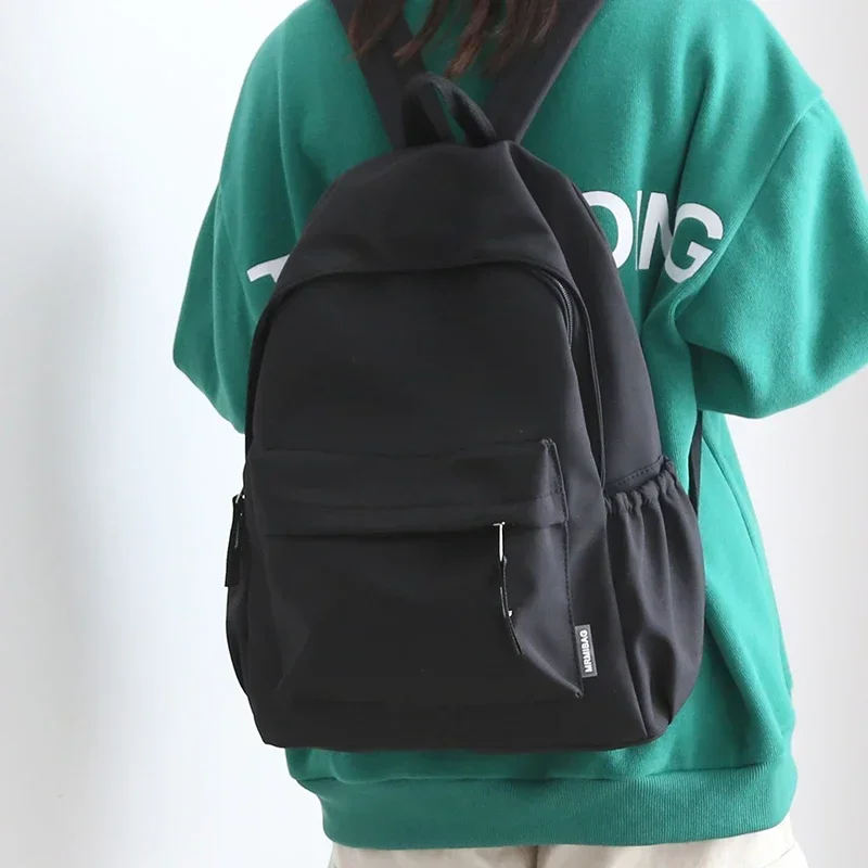 Fashion Casual Backpack Simple Solid Color Backpack Japanese Schoolbags College Students Junior High School Students Backpack