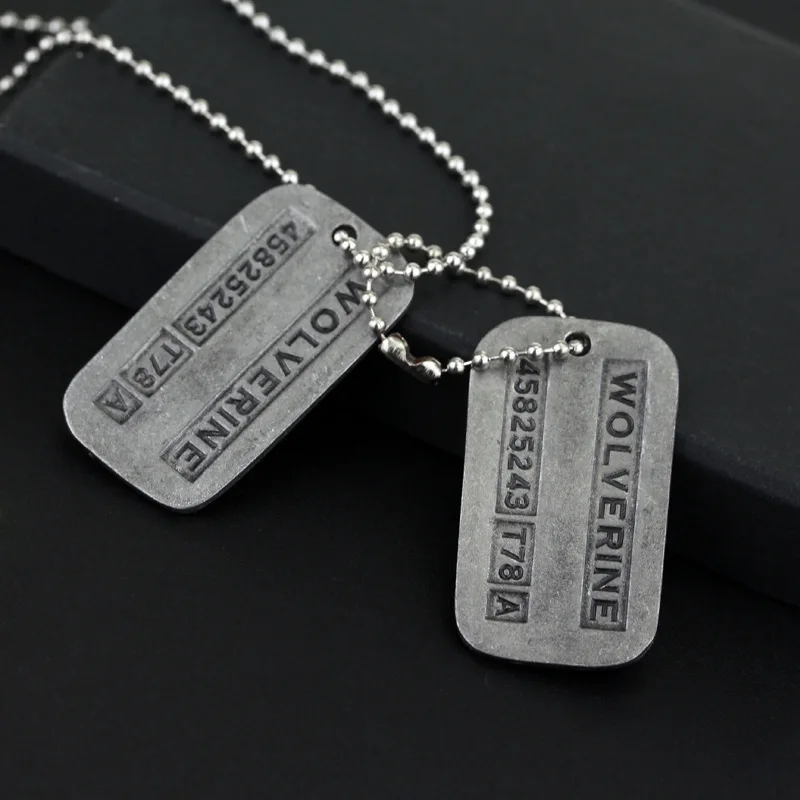 Tweezijdige Veelvraat Naam Dog Tags Op 20 Inch Ketting Hangers Ketting Voor Veelvraat Minnaar Geschenken Kostuum Cosplay Accessoire