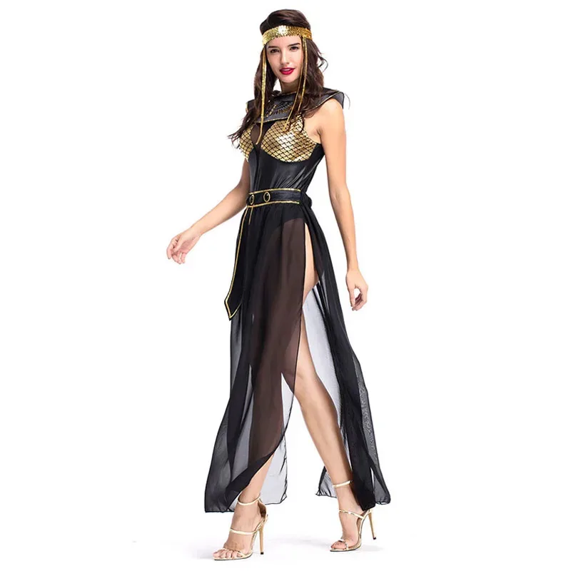 

asdh8@Adult Halloween Queen Cleopatra Costumes Women Sexy egyptian Greek Goddess Dress Suit Ancient Pharaoh Cosplay Clo