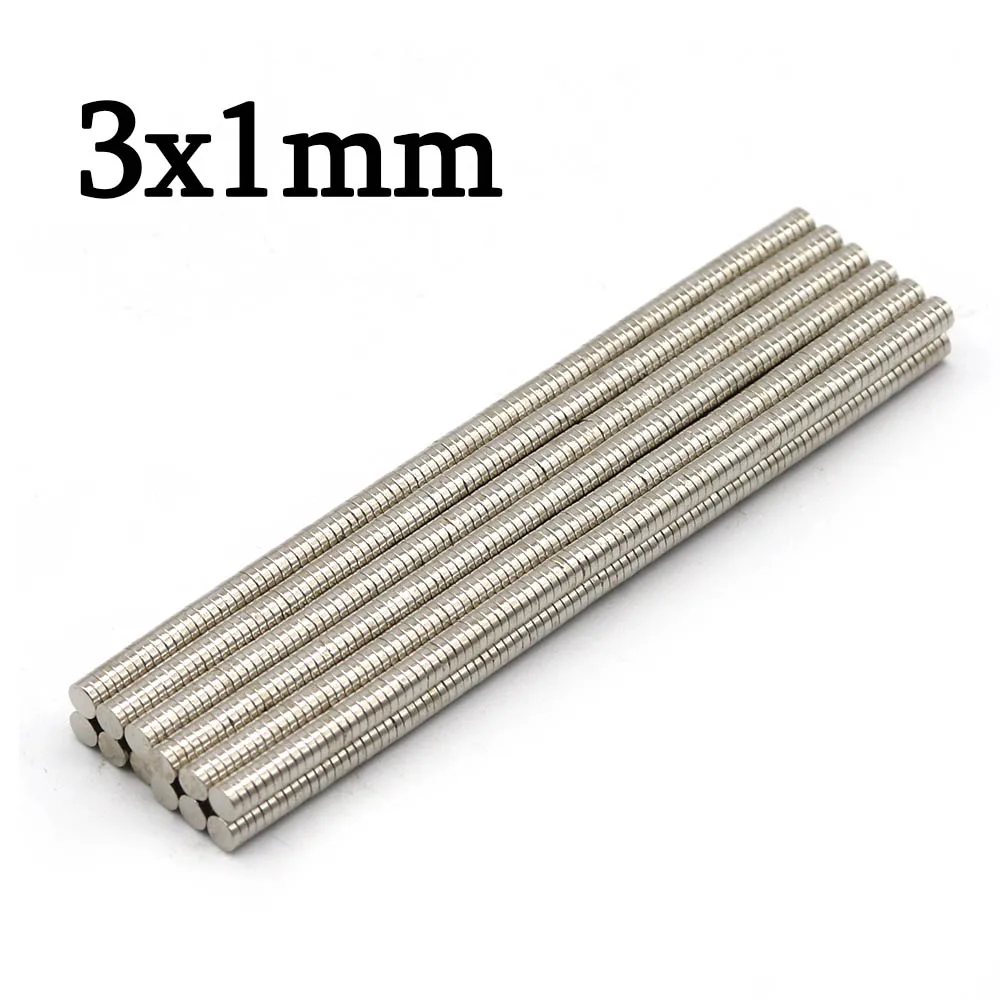 

3mmx1mm Super Strong Round Neodymium Magnet Powerful Magnets N35 small Permanent Magnetic NdfeB Refrigerator Magnet 3x1