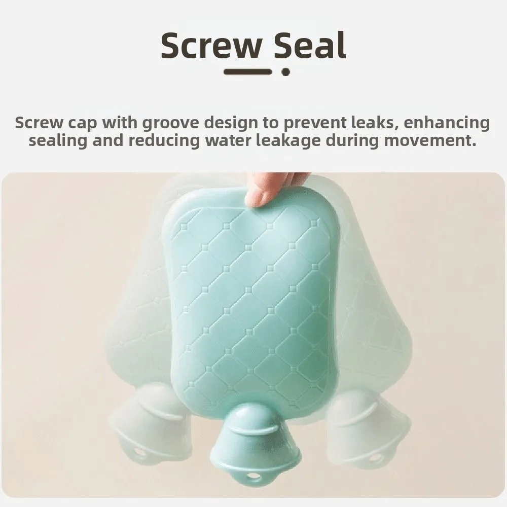 حقيبة مياه دافئة لطيفة محمولة وقابلة للإزالة ومضادة للتسرب مع غطاء آمن لزجاجة تعبئة المياه للبطن #3