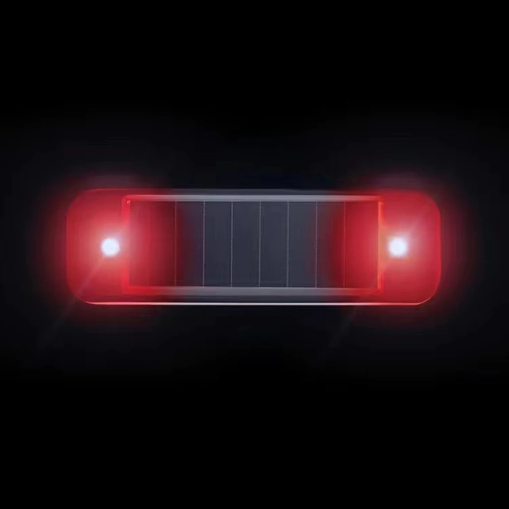 Mini LED zonne-energie auto waarschuwingslampje nachtbeveiliging gesimuleerd alarm draadloze anti-diefstal waarschuwingslamp knipperende dummy-alarmlamp