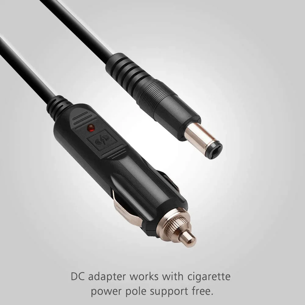 

ALLPOWERS 12 В-24 В, вилка зарядного устройства прикуривателя постоянного тока 5,5 x 2,1 мм, 1,5 м, 16AWG, автомобильное зарядное устройство/кабель питания для автомобиля для S200 S700