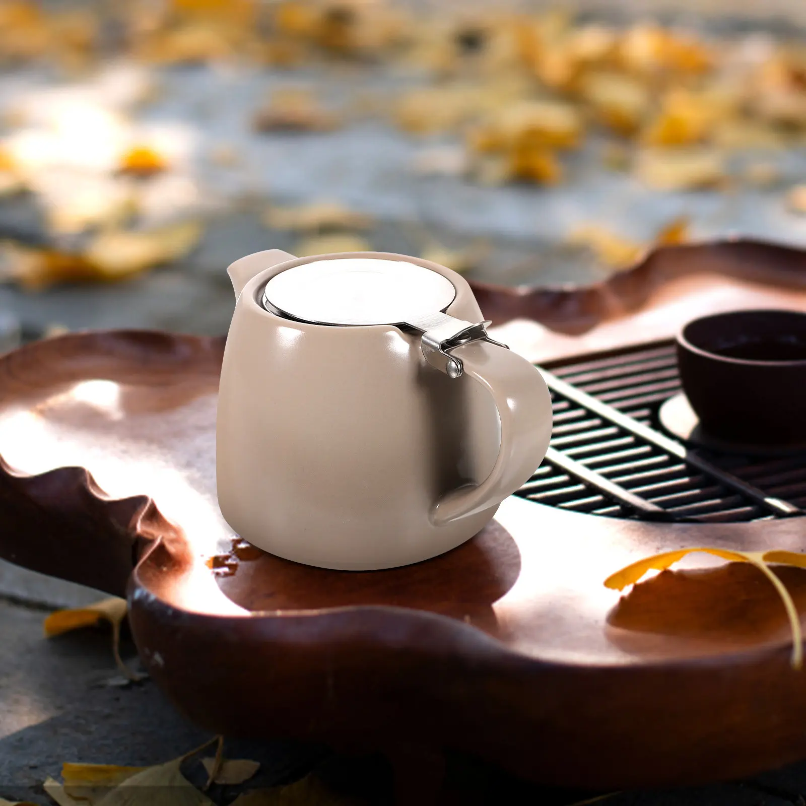 

Керамический заварочный чайник-инфузер с современным дизайном, термостойкий, для дома, офиса, отдыха, ежедневного использования, чайная утварь