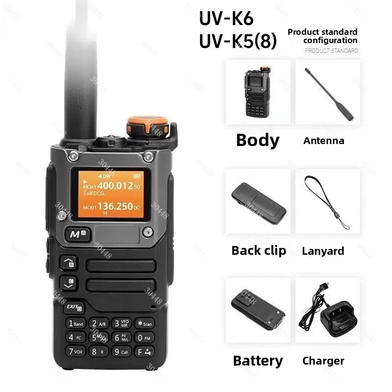 Walkie-Talkie UV-K6 High Power Mountain Outdoor Maritime Marine Aviation Section UV-K5-8 Handheld Radio