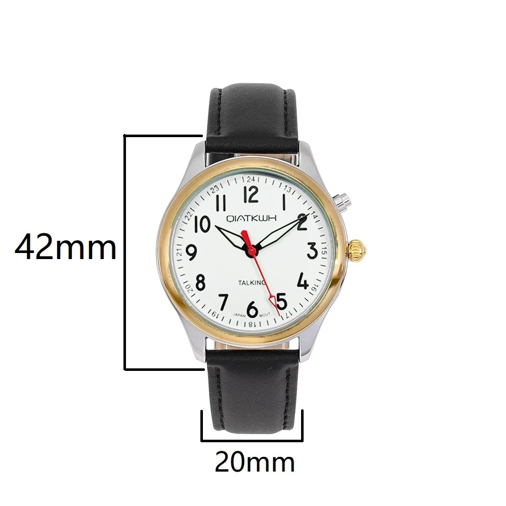 QIATKWH Russian Voice Talking Watch for Blind,Visually impaired or Elderly