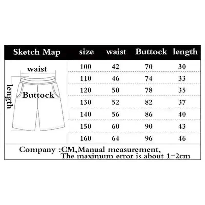 American Summer Child Digital Print Five - Quarter Pants Men and Women with The Same Type of Loose Matching Couple Shorts Ins