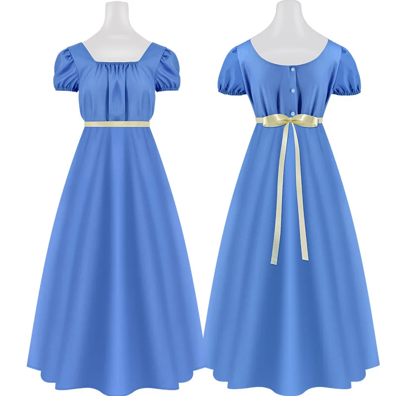 Female Medieval Regency Dress Longuette Princess Ball Vestidos Halloween Vintage Party Fancy Dress Lady High Waistline Gown