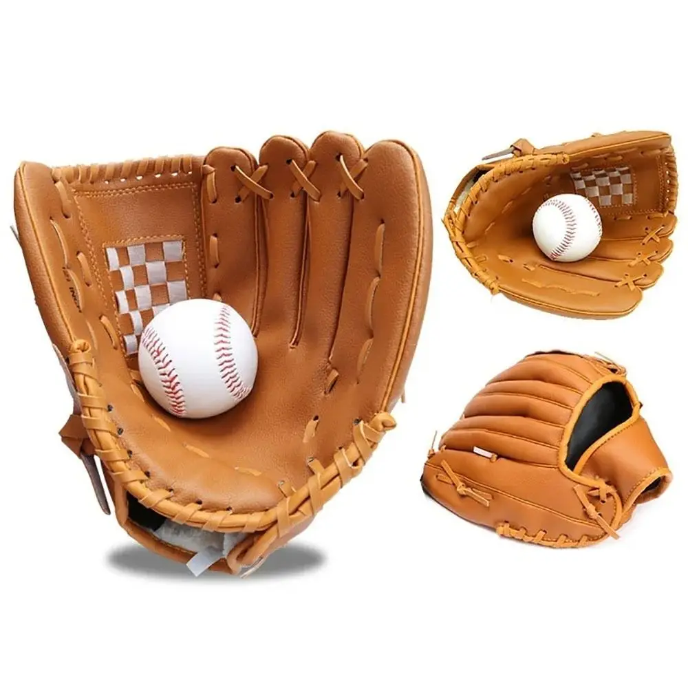1Pcs Outdoor Sport Baseball Glove Baseball Training Practice Equipment Batting Gloves 10.5inch PU Leather view 4