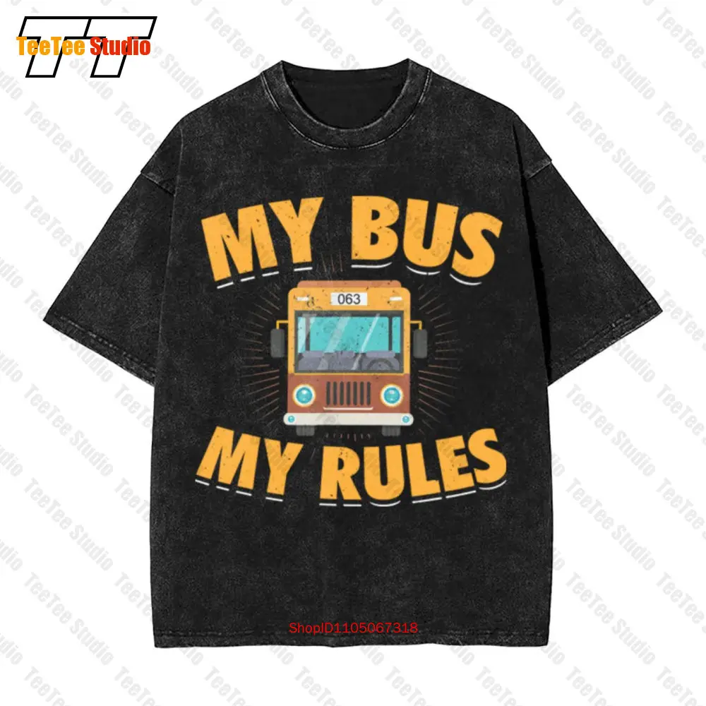 Винтажная футболка большого размера Mein Bus Meine Regeln Busfahrer HCPM