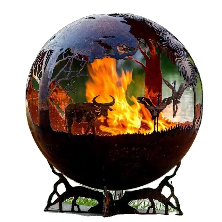 Outdoor Metal stove & corten steel fire pit  corten steel fire pit ball