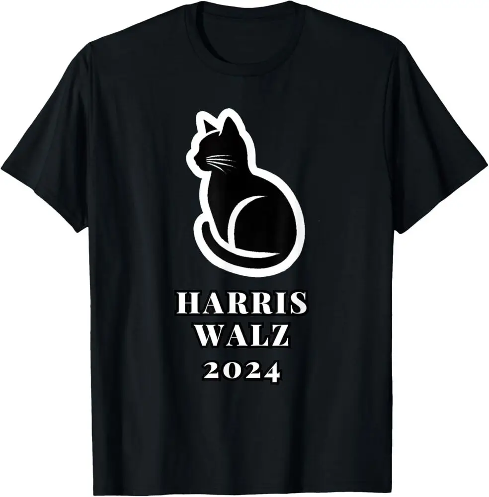 

Harris Walz 2024 Lovely Cat Election Kamala Harris Tim Walz T-Shirt