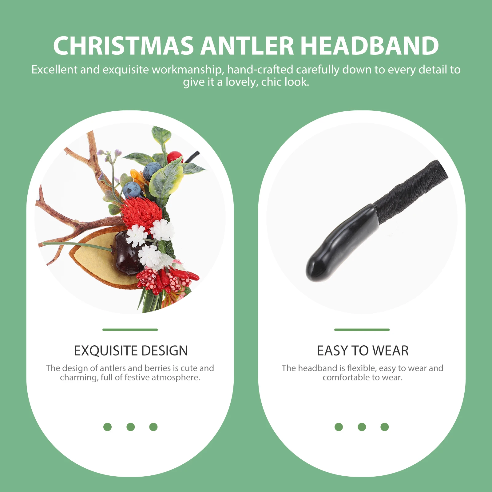 

Antler Headband Unique Hairband Christmas Party Kids Headdress Durable Plastic Branch Festive Xmas Accessories Gift
