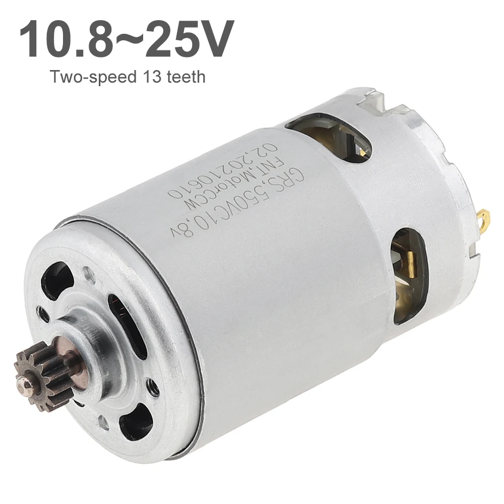 DC Motor 10.8-25V 21500-29000RPM High Speed Micro Motor for Electric Drill/ Electric Saw/Electric Screwdriver with 13 Teeth Gear