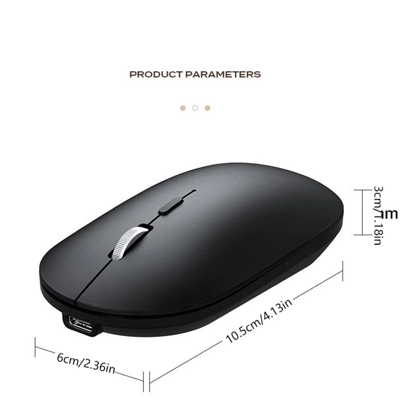 1 souris Bluetooth sans fil 2.4G – chargement de Type C, double Mode X2 silencieux réglable, pour ordinateur portable, ordinateur de bureau et tablette