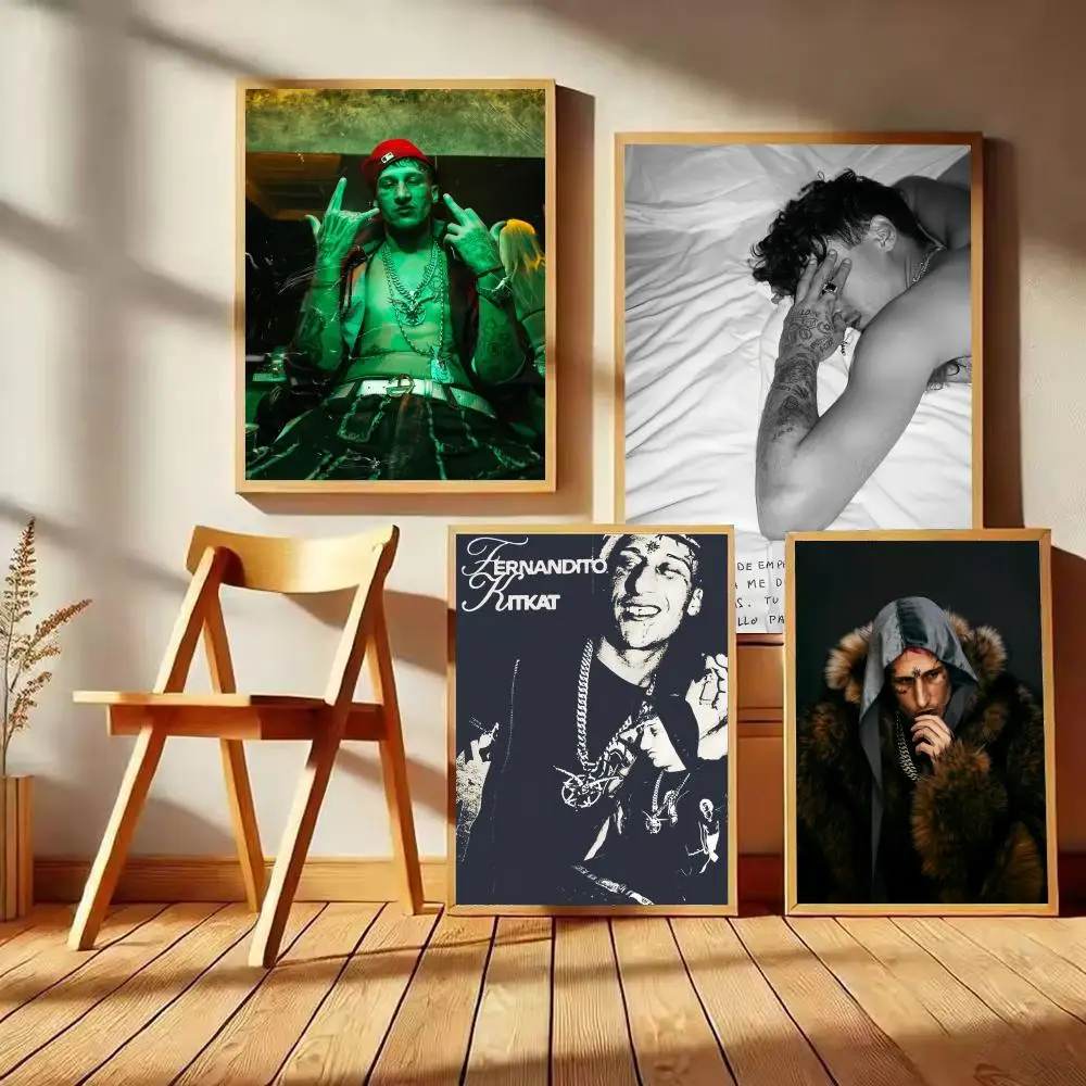Cool Rapper Y-Yung Beef Poster Self-adhesive Art Waterproof 