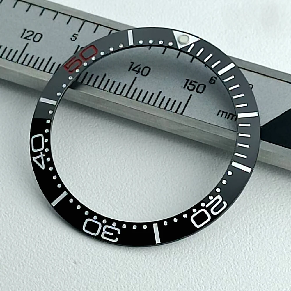 Поклонный 38 мм * 30,7 мм керамический безель, часы для дайвинга, подходит для мужских часов 40 мм, замена циферблата, безель, вставки, часть часов