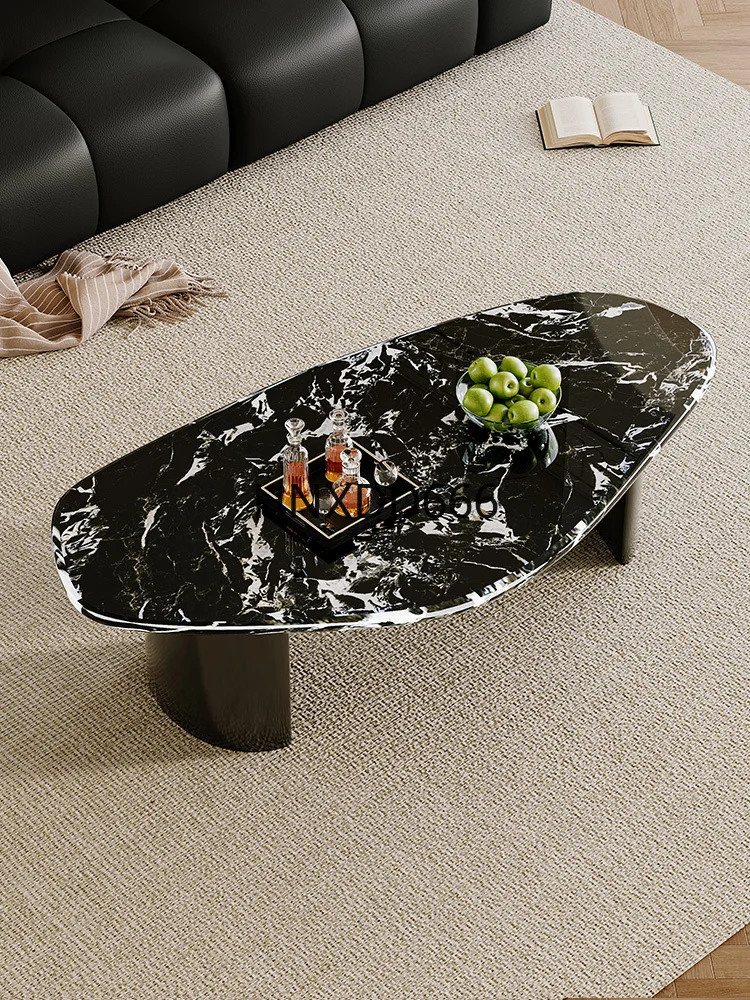 Table basse en pierre de luxe naturelle haut de gamme pour salon de luxe léger