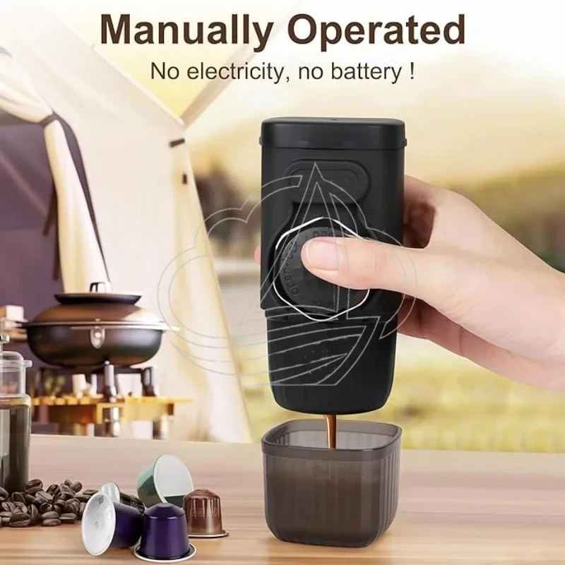 Portable Manual Espresso Coffee Maker 2 In 1 Mini Machine Ideal Gift For Outdoor Camping Hiking