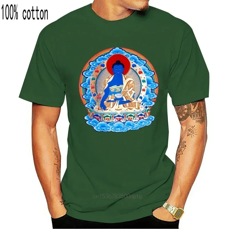 Blue Medicine Buddha  T Shirt Yogaer Meditation Zen Buddhist New Man Design T-Shirt Print New 2018 Fashion Movie Shirt