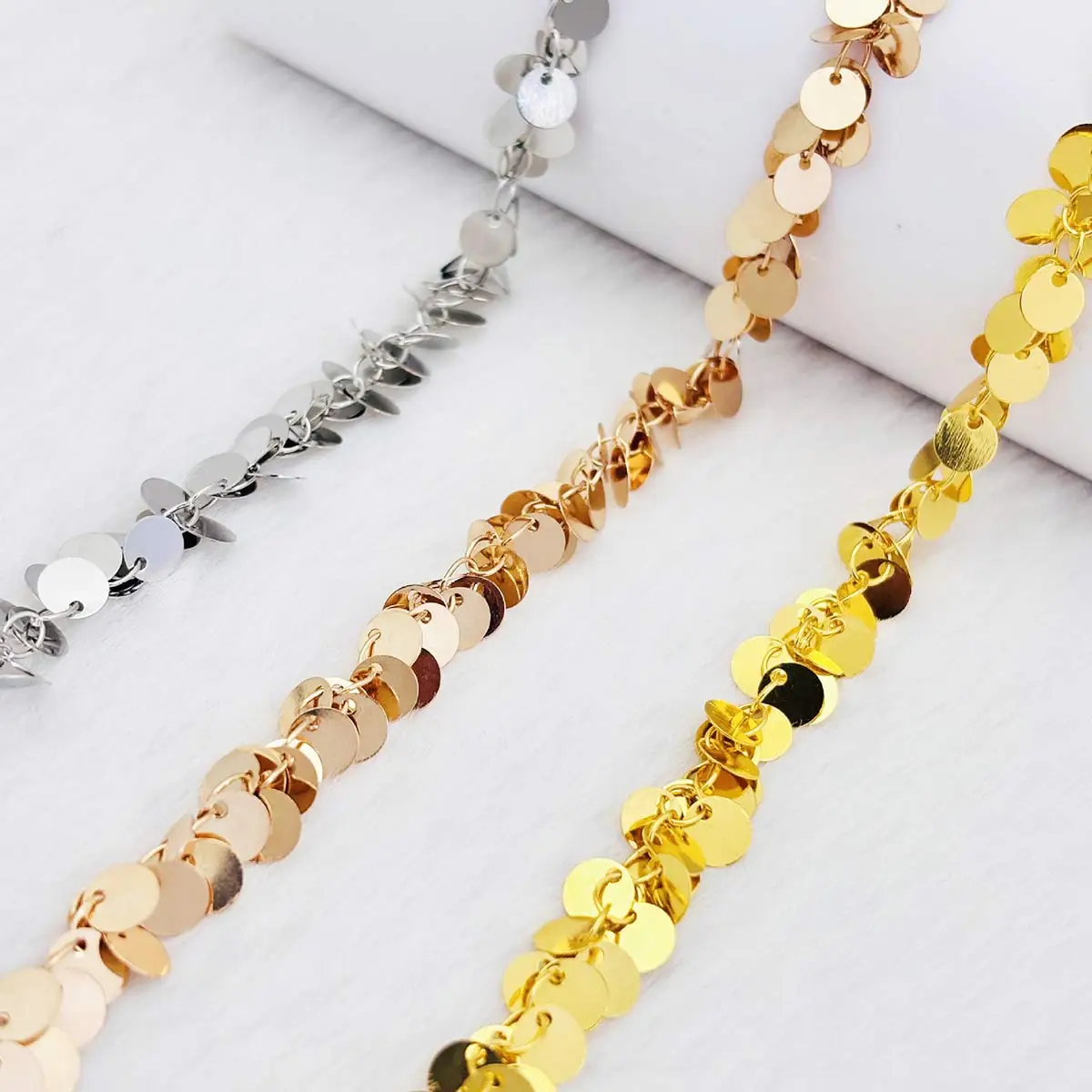 5야드 멀티컬러 구리 링크 체인 라운드 오블레이트 참 6mm DIY 태슬 목걸이 주얼리 공예 재료 패키지