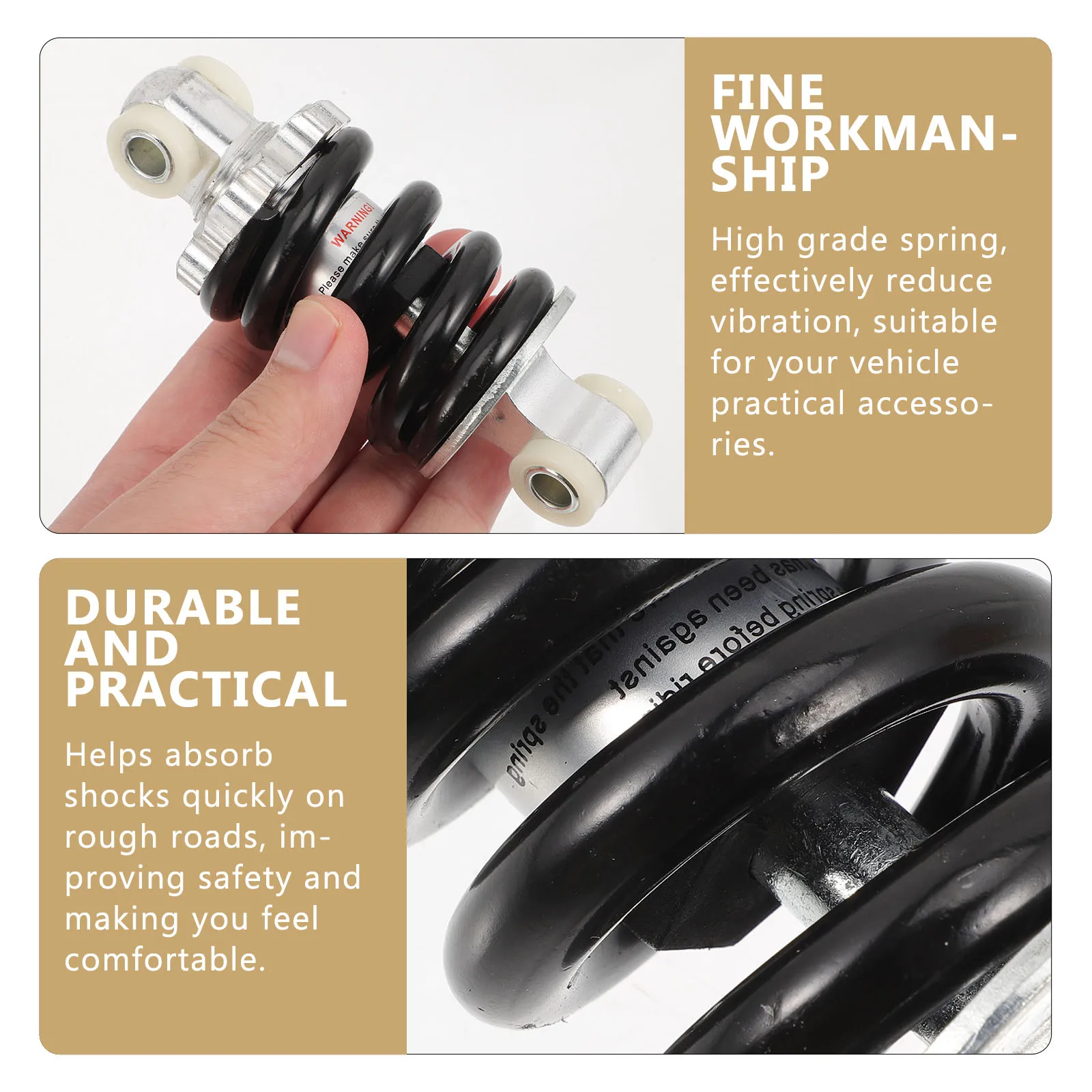 

2 Pcs Motorcycle Shocks Absorber Rear Spring Shock Reducer Metal Durable Long Life Easy Install Compatible Most Motorbikes ATV