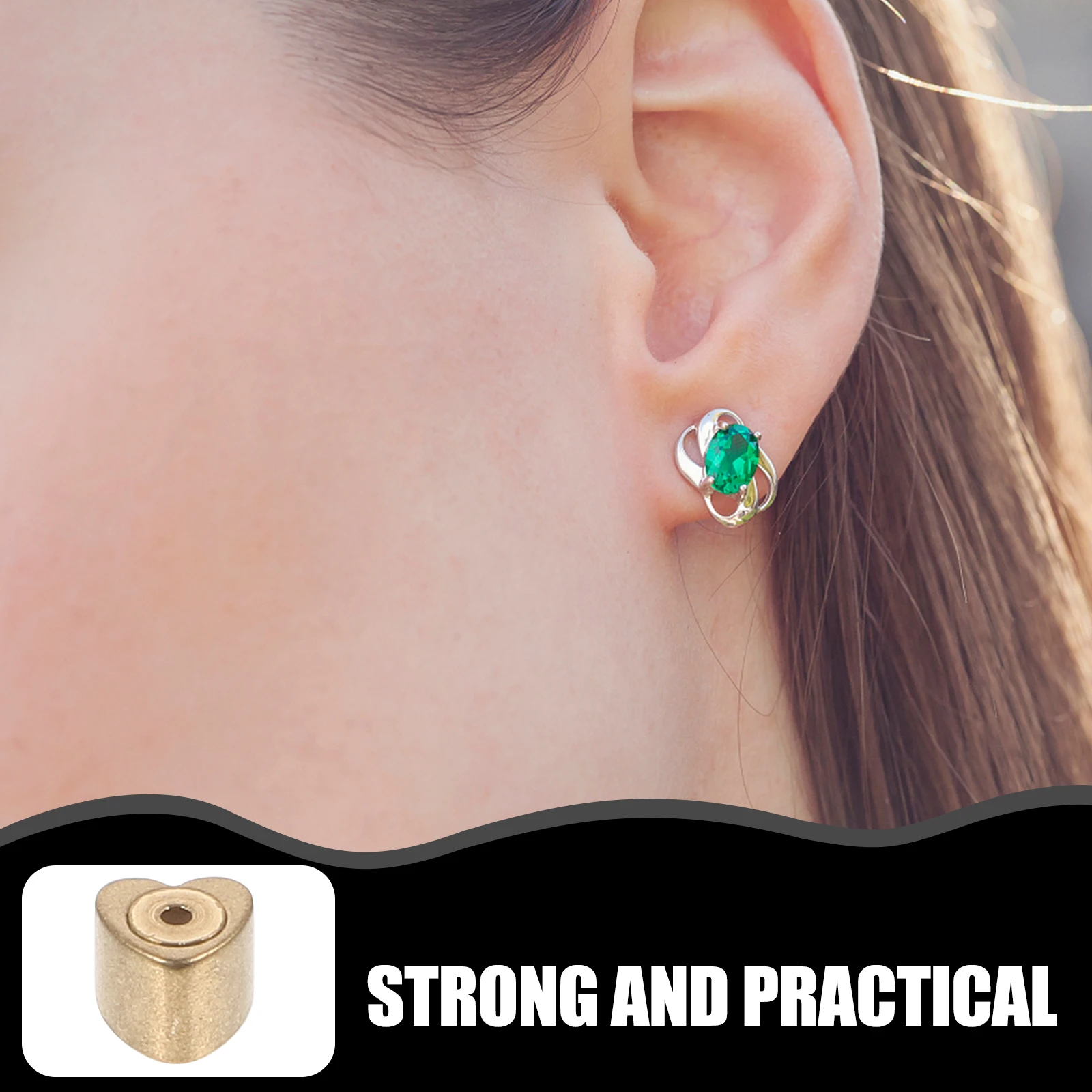 

20pcs Replacement Brass Locking Small Backs For Studs Wire Earrings Secure Durable Replacement Backs Heavy Support Earring