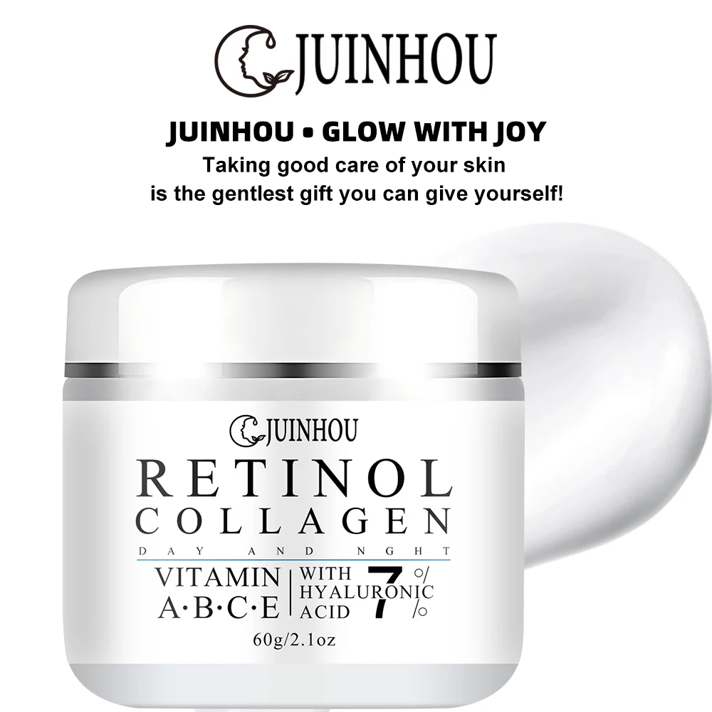 JUINHOU Collagen Moisturizing Cream Contains Vitamins A B C E Visibly Brighten and Smooth the Look of Uneven Vomplexion