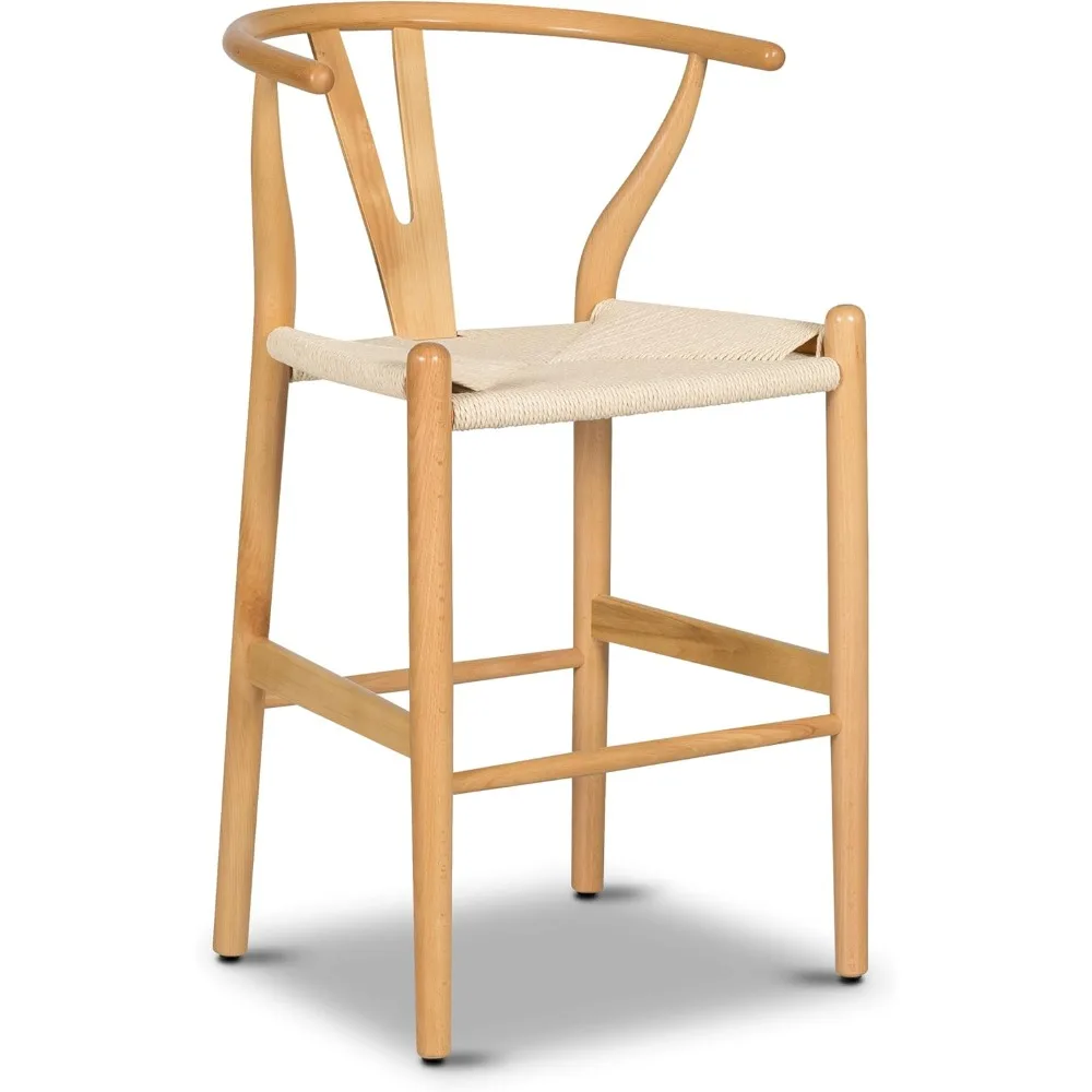 Weave Counter Stool in Natural, Solid Beech wood frame, Rope woven seat,  Arrives fully assembled, Natural Weave Counter Stool.