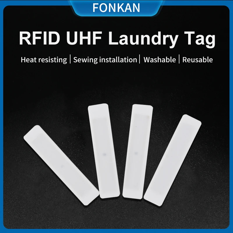 10pcs UHF RFID Washable Silicone Laundry ISO18000-6C Tag Passive Tag for Clothing Management