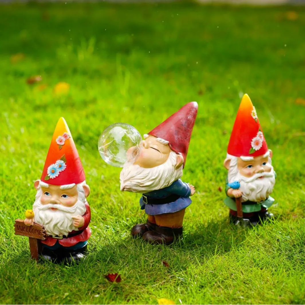 

‌Eco-Friendly Glowing Garden Ornaments‌ - Solar Resin Figurines for Yard & Pathway, Durable Decor