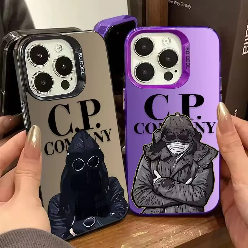 French Pop Paul Mask CP Male Plating For iPhone Case 16 15 14 13 12 11 Pro XR XS Max 7 8 Plus Phone Shockproof Y2K Cover