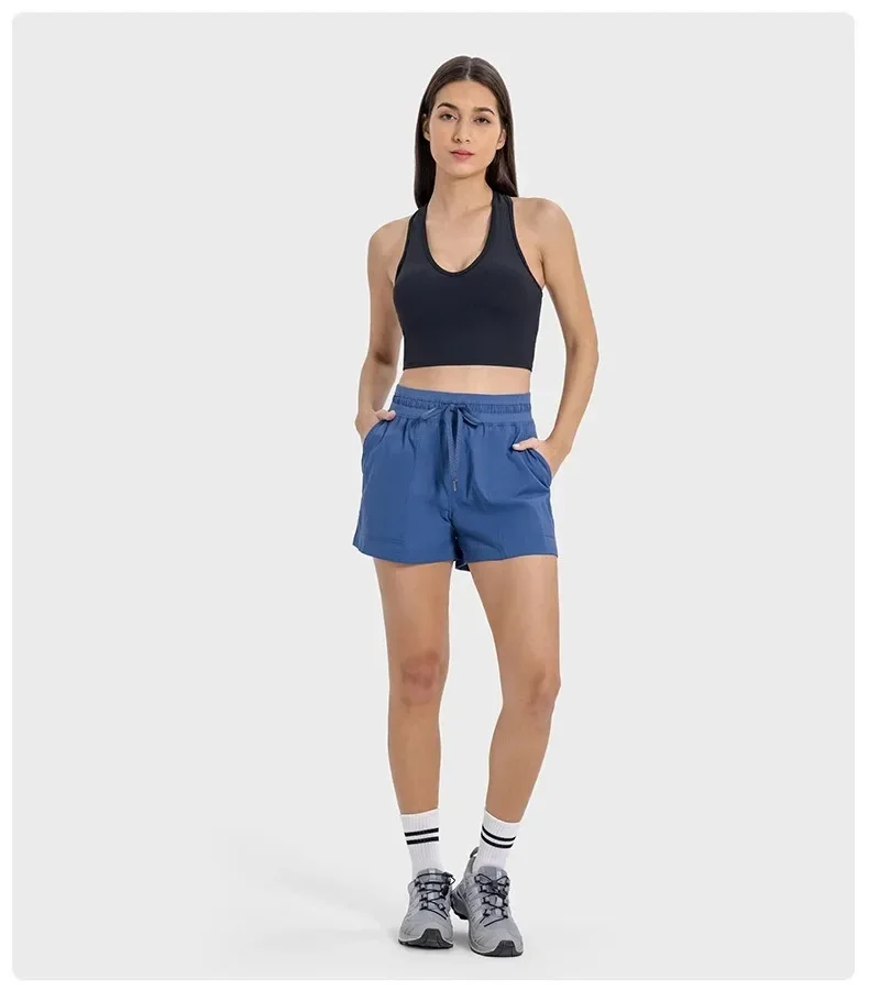 Lemon-Soutien-gorge à col en V pour femmes, haut de sport, jogging en plein air, lit en tissu, fitness, sous-vêtements de loisirs