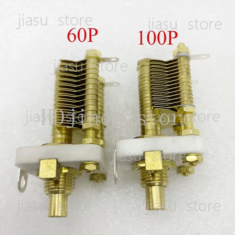 

High Frequency High Q CW2F Ceramic All-Copper Single Air Variable Capacitor (60pF/100pF) - For Medical Aesthetic Devices & Small