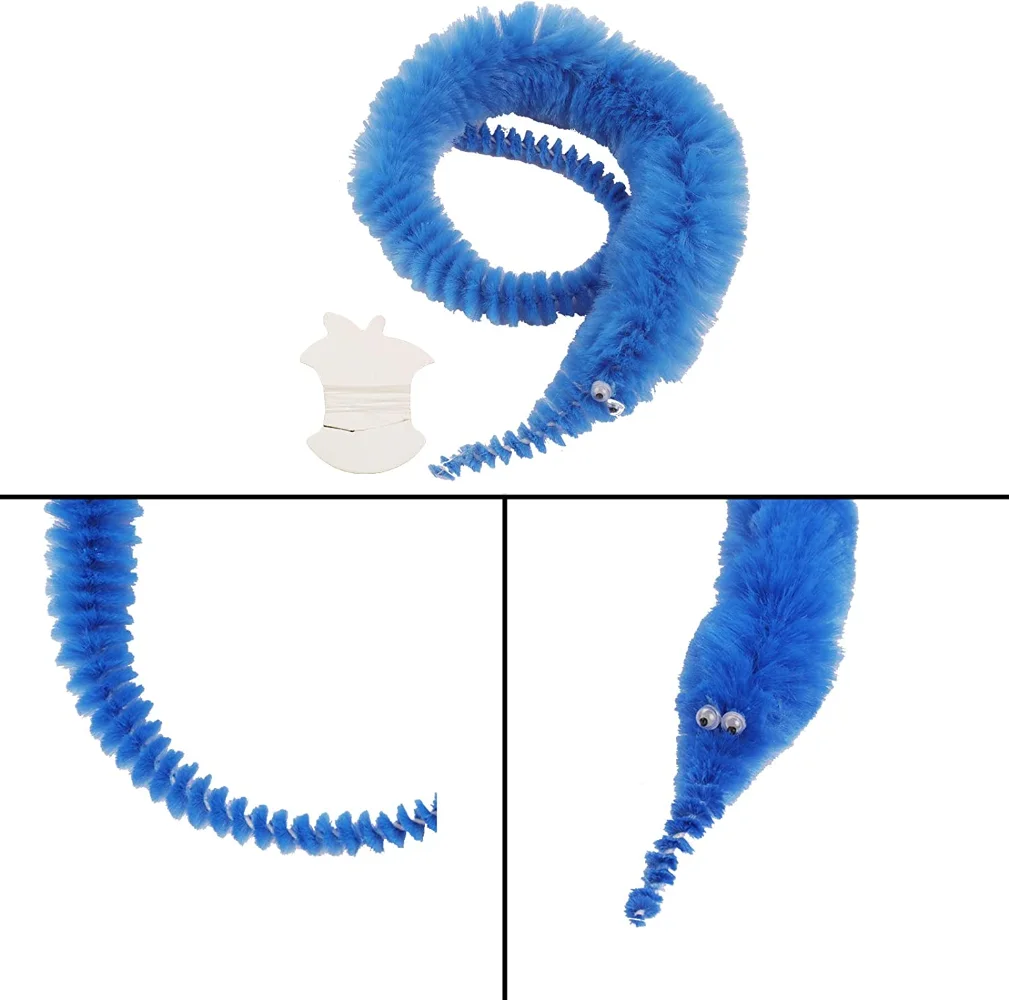 Magic Worm Toys Wiggly Twisty Fuzzy Comfortable Worm Toys Carnival Party Favors, Use for Holiday Decorations, Birthday Parties