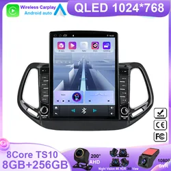 9.7inch QLED Car Intelligent System Android Auto Radio 2Din Multimedia Player GPS Stereo For Jeep Compass 2 MP 2016 - 2018 Car