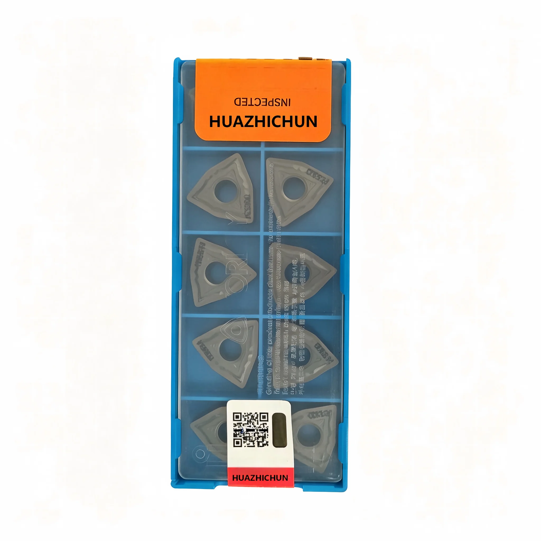 HUAZHICHUN WNMG080408-HS PC5300 Carbide Turning Insert, for Stainless Steel, 10Pcs/Box