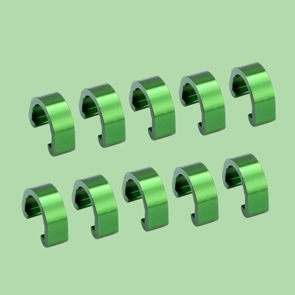 

10pcs U Shaped Wire Clamps Aluminum Alloy Bike Brake Line Fixing Clips For Road Bikes C Clip Buckle Blue