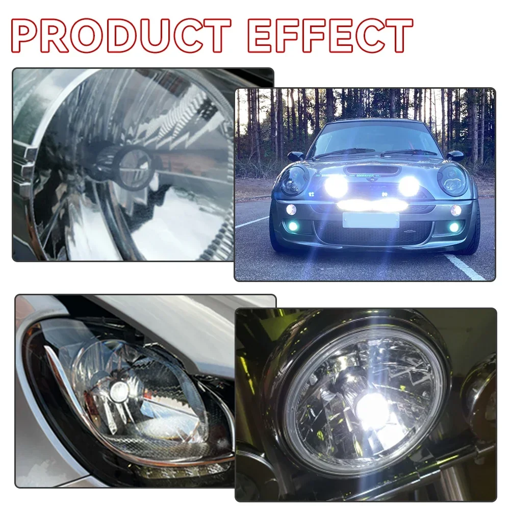 Projector with fan cooled headlights Y6 H4 LED projector lens 90W car high beam bulb 12V view 6