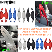 Extended Shift Paddles Steering Wheel Accessories For Infiniti Q50 QX50 Nissan Altima Rogue X-Trail T33 Pathfinder Qashqai J12