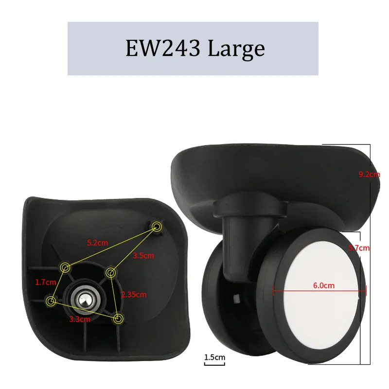 Suitable For ITO EW243 Universal Wheel Trolley Case Wheel Replacement Luggage Pulley Sliding Casters Wear-resistant Repair