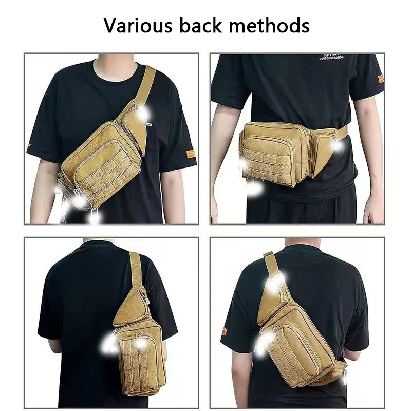 Cs Air Gun Combat Bag Sports Waist Bag Gun Waist Bag Chest Training Shooting Hunting Pistol Leather Case