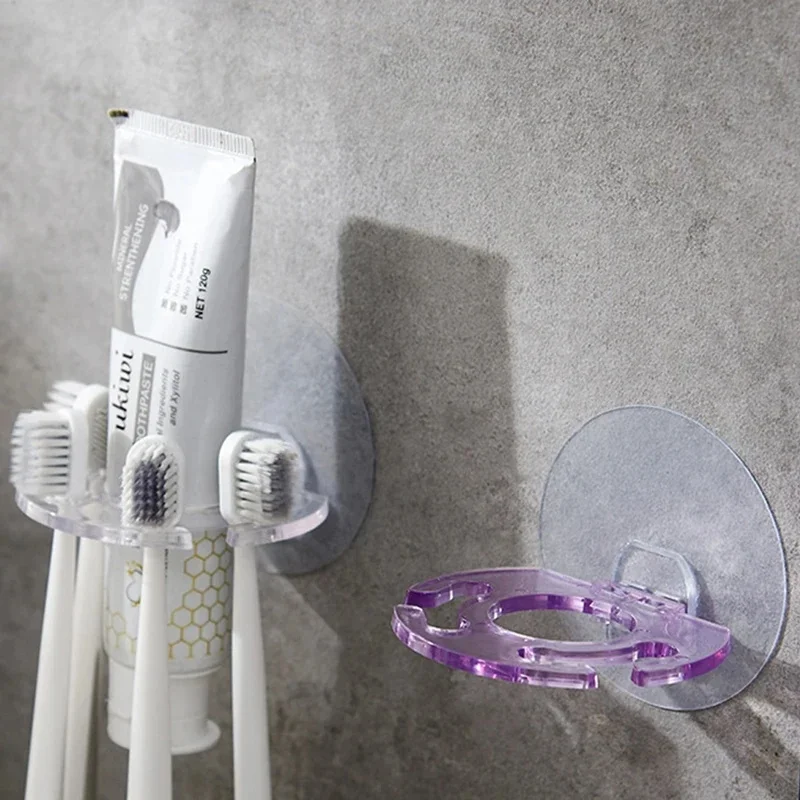1/4Pcs Home Toothbrush Holder Rack Durable Material Reusable Carrying Holder Suitable For Bathroom Decoration