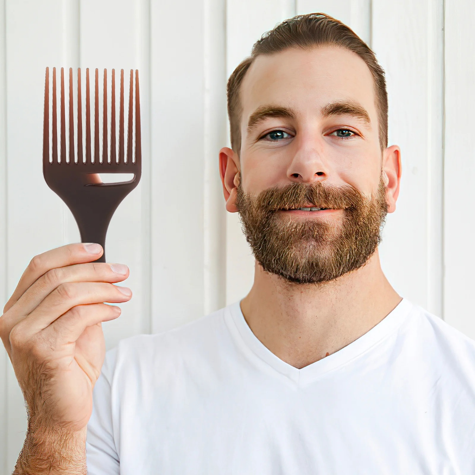 

2 шт. пластиковая расческа для волос, прочный, безопасный дизайн для ухода, расслабляющий опыт, подходит для всех типов волос, расческа для стрижки