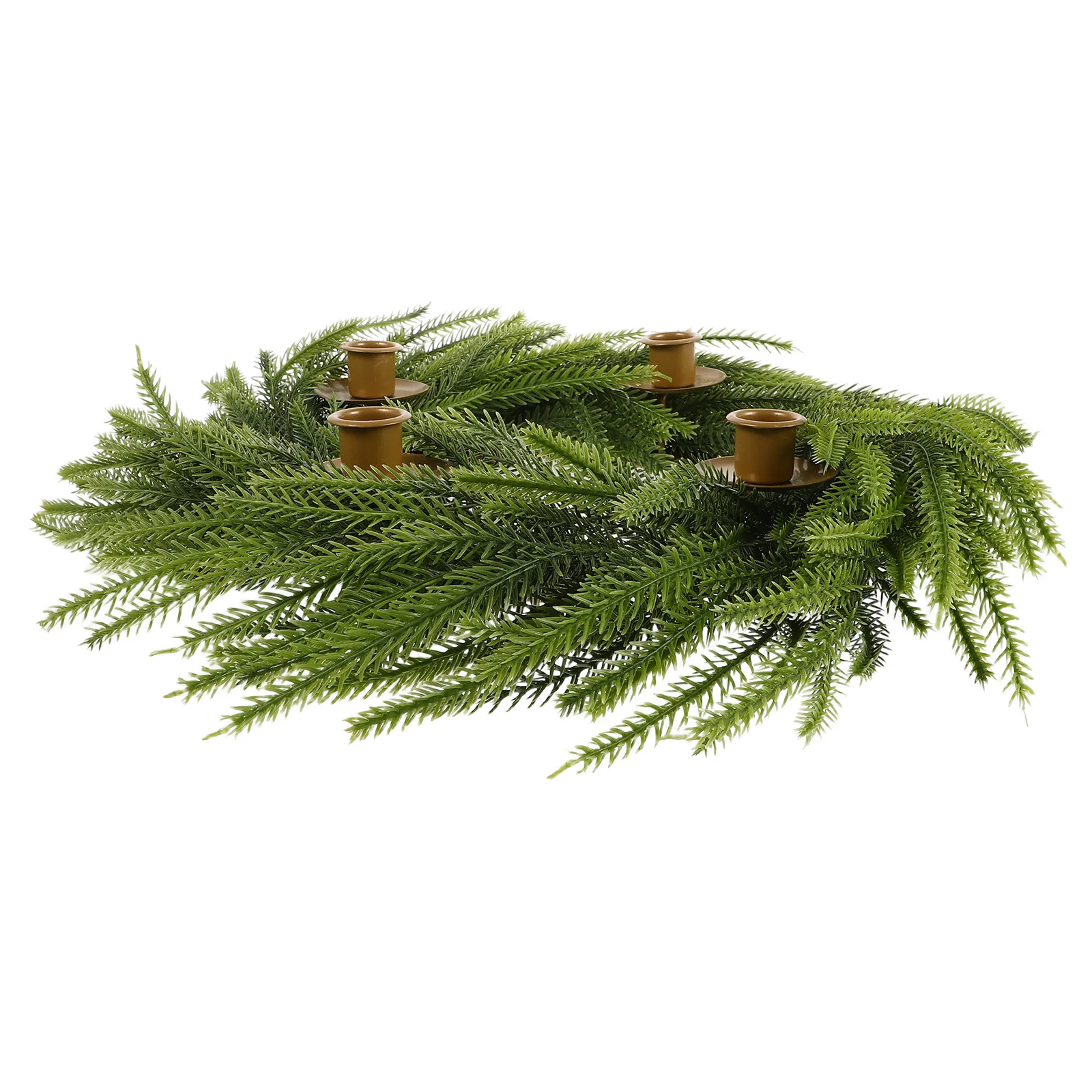 

Christmas Wreath Golden Advent Holder Seasonal Holiday Table Centerpiece Mantel Shelf Advent Table Display Stand