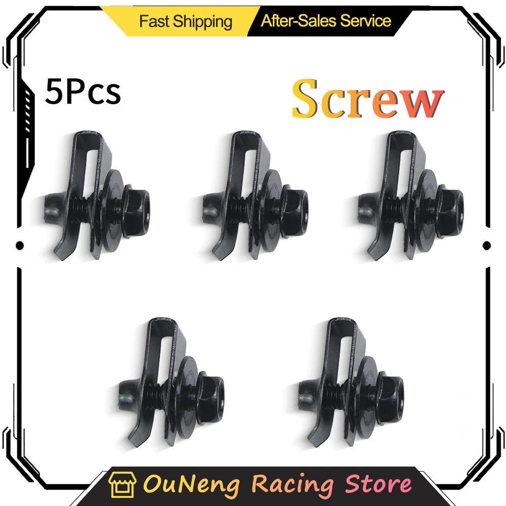 

5 Pcs M6 U Clip Nuts with Screws Motorcycle Fairing Plastic Panel Fixed Clips Fastener Hardware Kit