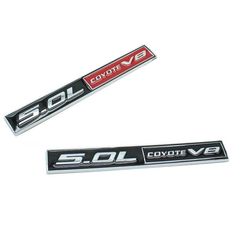 3D Metal Car 5.0L Coyote V8 GT 5.0 Hood Fender Rear Trunk Decal Emblem Badge Sticker For Ford F150 Mustang Shelby Accessories