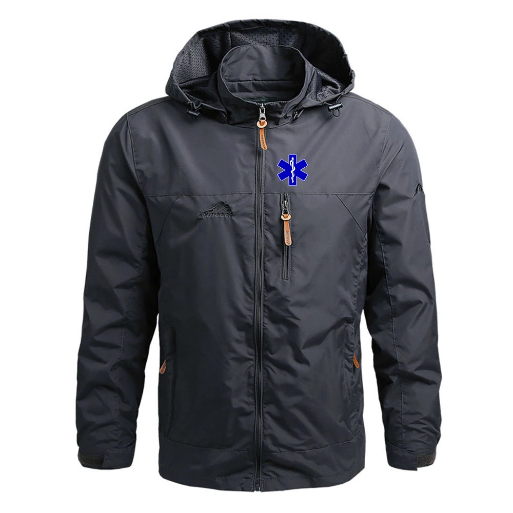 EMT Emergency Ambulance 2023 Men's New Winter Fashionable Fleece Jackets Tactical Coats Waterproof Outdoor Windproof Windbreaker