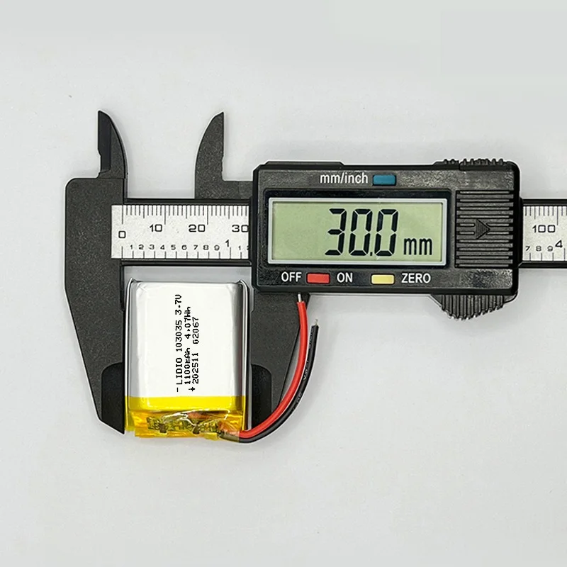 3.7V 1100mAh Battery 103035 Lipo Polymer Lithium Ion Rechargeable Batteries for Bluetooth Mouse Doorbell LED Light